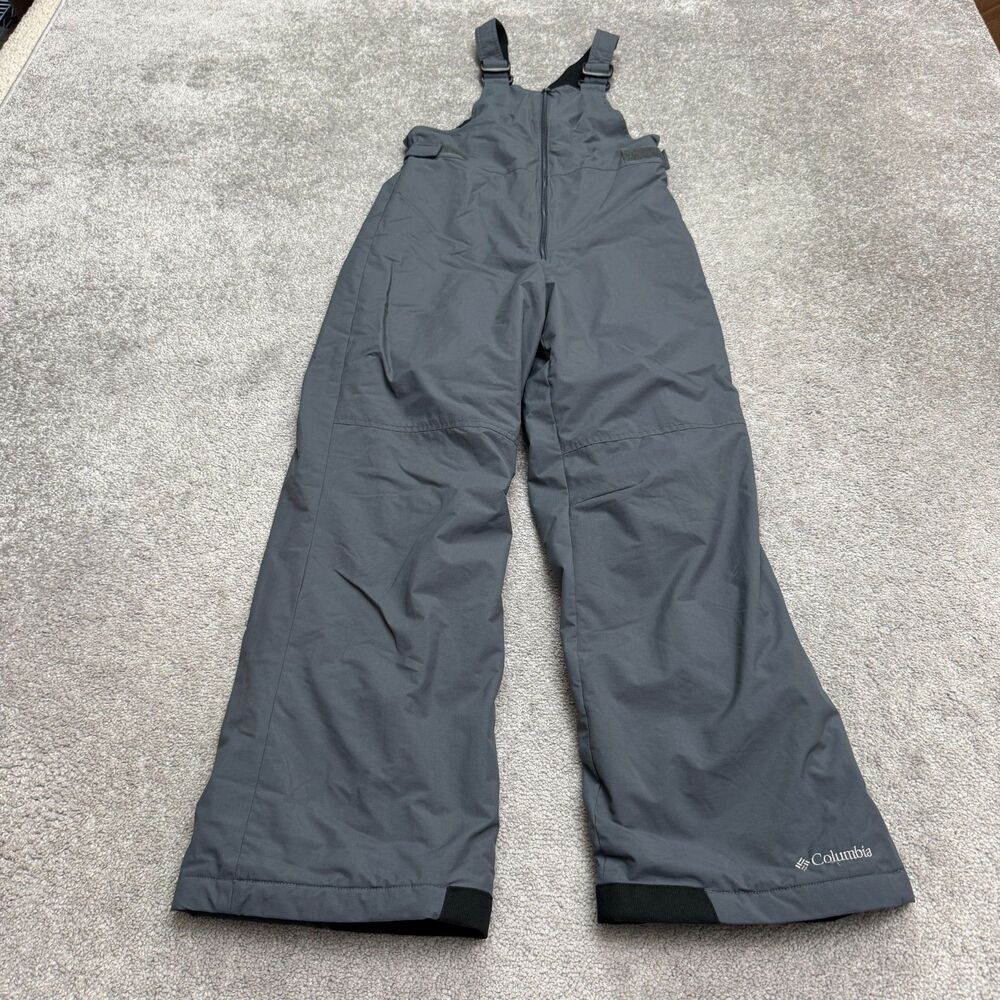 Columbia Snowslope II Snow Bib Insulated Outgrown Ski Winter Boys Large Gray